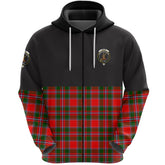 Spens Modern Clan Half Of Tartan Zipper Hoodie